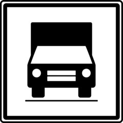 Lorry sign, symbol, Vector illustration