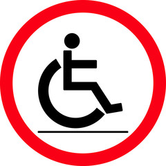 Disability icon, symbol, Vector illustration