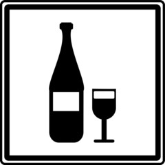 Alcohol sign, symbol, Vector pictogram
