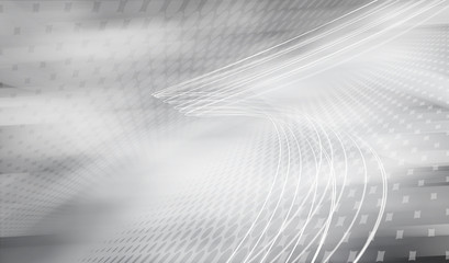 Gray halftone pattern with white line motion backdrop wallpaper. Clean Grey geometric background.