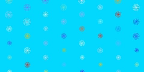 Light multicolor vector natural layout with flowers.