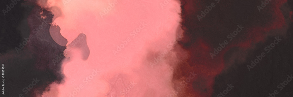 Poster abstract watercolor background with watercolor paint with light coral, very dark blue and old mauve 
