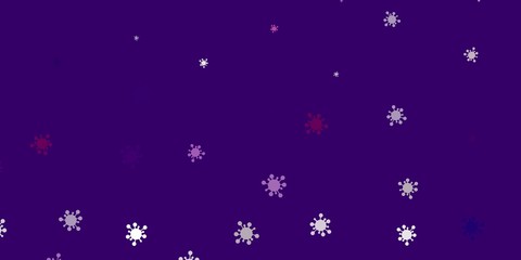 Light pink vector background with covid-19 symbols.