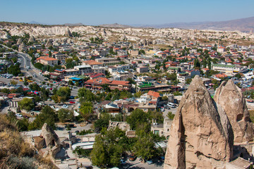 aerial view of the city of Goreme Turkey