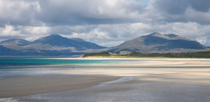 Seilabost tide out looking towards Luskentyre on Harris, Outer Hebrides 