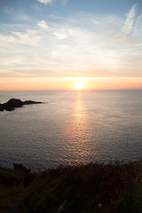 Fototapeta na wymiar Sunset from Devon Cliffs