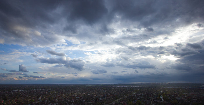 epic sky landscape of kyiv