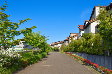 Fototapeta na wymiar Japan's residential area, suburbs of Tokyo 　日本の住宅地