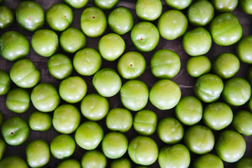 Close Up Of Green Plums Or Greengage