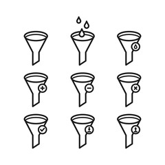 filter vector icon in trendy flat style