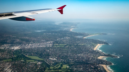 Naklejka na ściany i meble Aerial view on Sydney, New South Wales, Australia