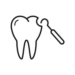tooth icon vector logo template in trendy flat style