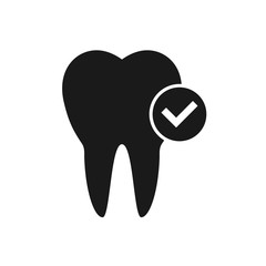 tooth icon vector logo template in trendy flat style