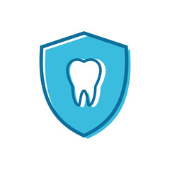 tooth icon vector logo template in trendy flat style