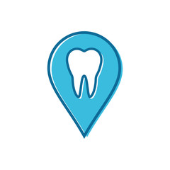 tooth icon vector logo template in trendy flat style