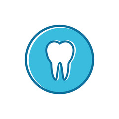 tooth icon vector logo template in trendy flat style