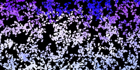 Dark purple vector background with random forms.