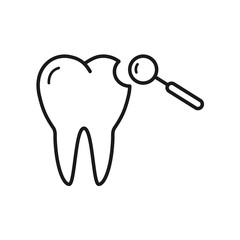 tooth icon vector logo template in trendy flat style