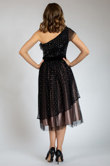 Fototapeta premium beautiful girl posing in black dress