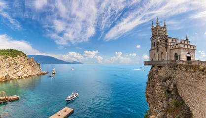 Swallow's Nest Castle and the Black sea scenery, Crimea