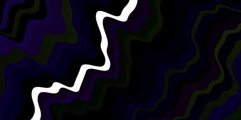 Dark Pink, Yellow vector pattern with curved lines. Abstract illustration with gradient bows. Template for your UI design.