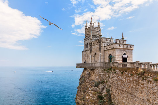 Crimea, Swallow Nest Castle summer sea view