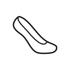 shoes icon, women shoes, footwear icon in trendy flat design