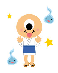 一つ目小僧　妖怪　イラスト