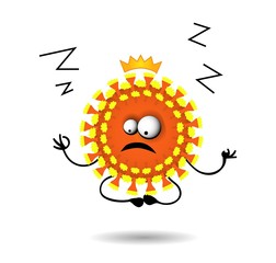 The impact of the pandemic on the global economy. Pandemic Control Coronavirus character destruction..