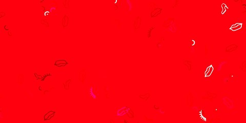 Light Pink, Red vector template with businesswoman signs.