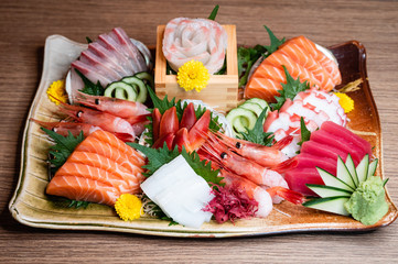 Luxury sashimi set