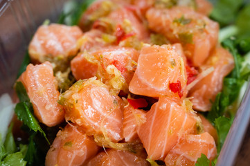 Spicy salmon salad