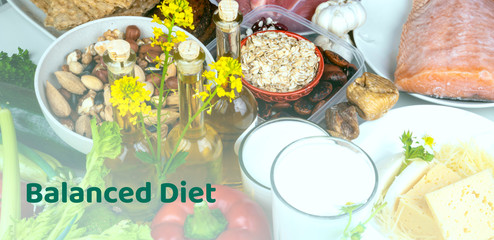 Food for a balanced diet and body building