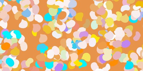 Light blue, yellow vector background with random forms.
