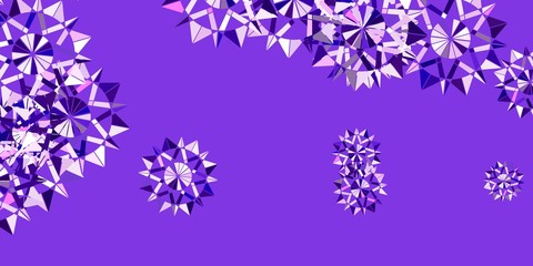 Light purple, pink vector background with christmas snowflakes.