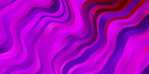 Light Pink, Red vector backdrop with bent lines. Colorful illustration with curved lines. Pattern for booklets, leaflets.