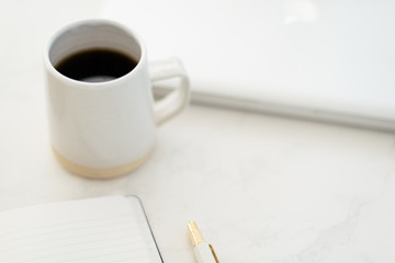 Minimalist lifestyle desk workspace