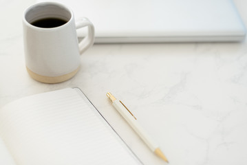 Minimalist lifestyle desk workspace