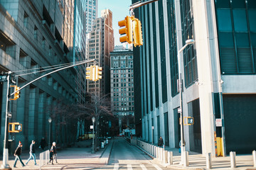 Fototapeta na wymiar Manhattan New York Traffic Sign
