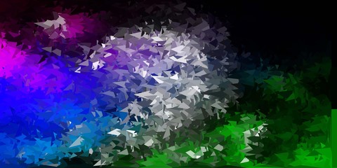 Dark multicolor vector geometric polygonal wallpaper.