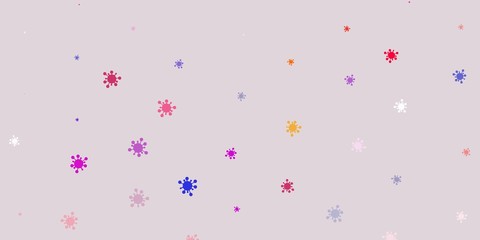 Light red, yellow vector template with flu signs.