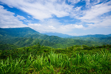 Aerial view landscape from the top of mountain