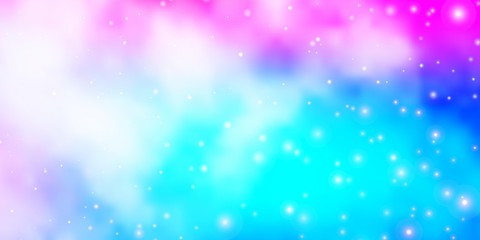 Light Multicolor vector background with colorful stars. Shining colorful illustration with small and big stars. Pattern for websites, landing pages.