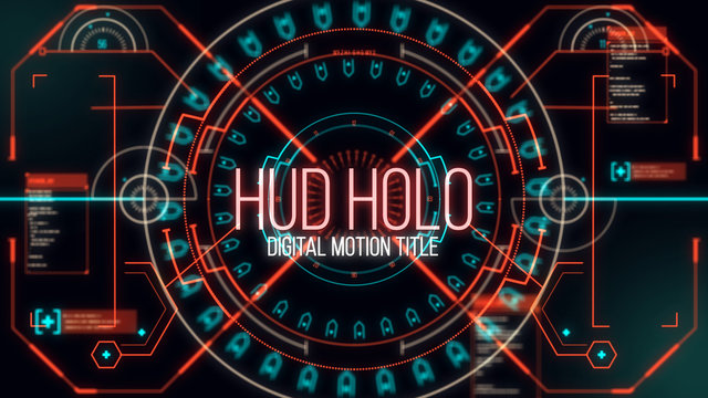 Digital HUD Hologram Title