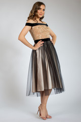 Fototapeta premium young model posing in fashion dress