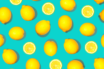 Pattern with lemon fruits.