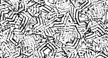 Seamless monochrome background. Repeating texture black and white grunge