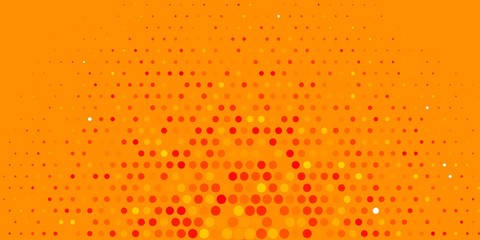 Light Orange vector pattern with circles. Colorful illustration with gradient dots in nature style. Pattern for websites, landing pages.