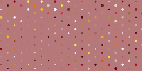 Light red, yellow vector texture with disks.