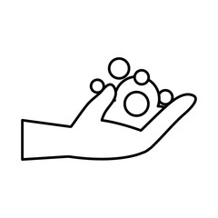 covid 19 coronavirus prevention washing hands foam line style icon